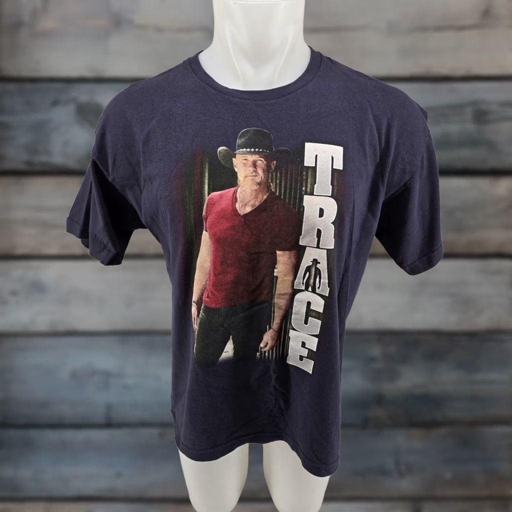 Vintage Trace Adkins 2016 Tour Dual Sided Concert T-Shirt Men’s L Blue Size US L / EU 52-54 / 3 - 1 Thumbnail