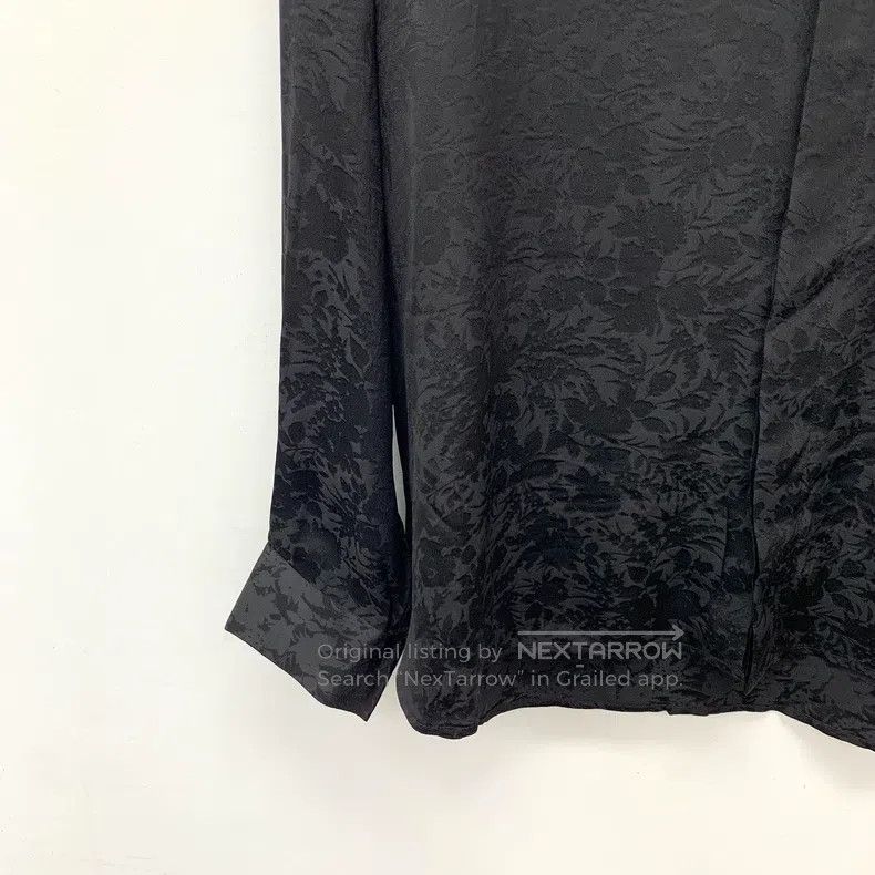 Saint Laurent Paris Saint Laurent Paris size 39 Black Floral Jacquard Silk Col Size US M / EU 48-50 / 2 - 4 Thumbnail