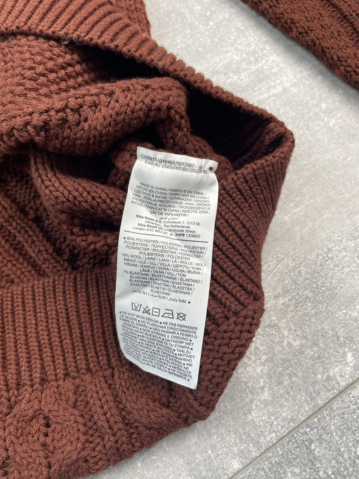 Nike Nike Life Cable Knit Sweater Brown Size US M / EU 48-50 / 2 - 8 Thumbnail