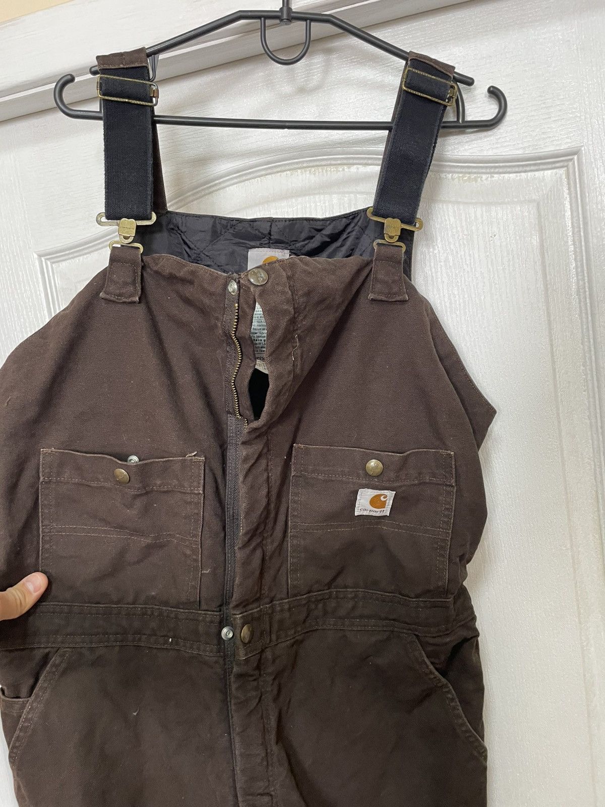 Carhartt × Carhartt Wip × Vintage Vintage CARHARTT 90s Overalls Coverall Work brown pants jean Size US 34 / EU 50 - 2 Thumbnail