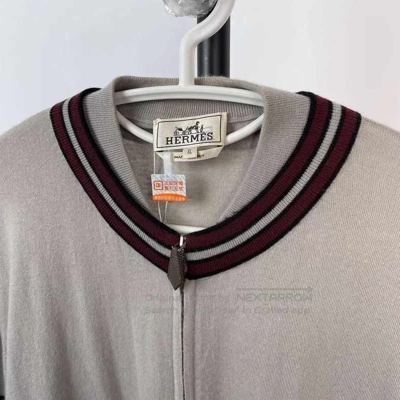 Hermes Hermes Wool Sweater Gray Size US XL / EU 56 / 4 - 3 Thumbnail