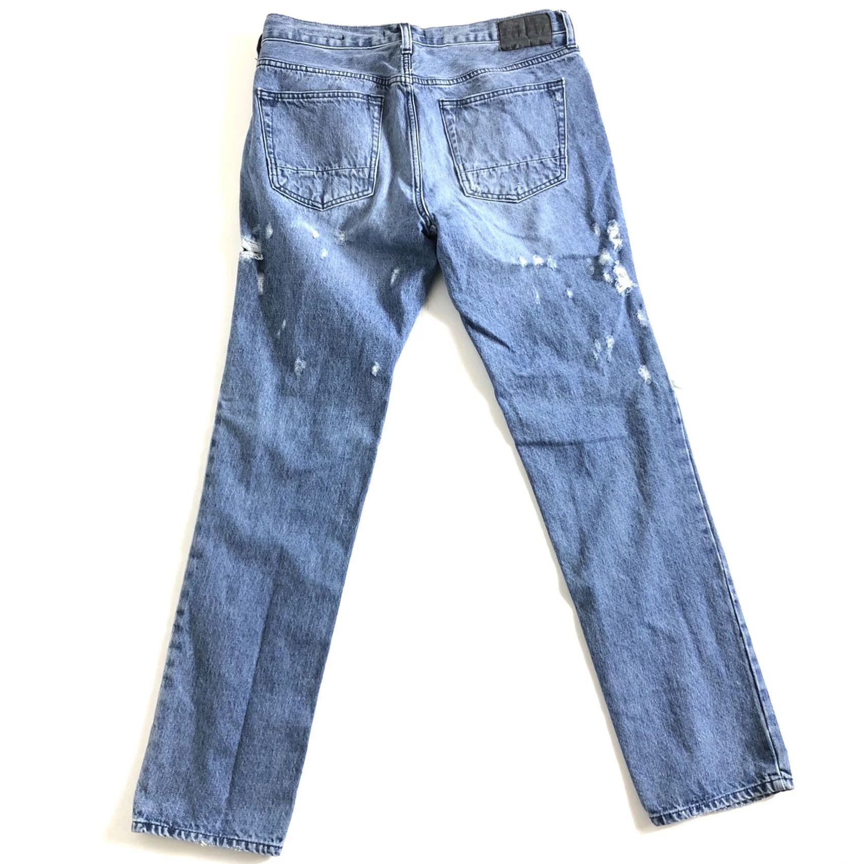 Pacsun PacSun Jeans Mens 32 Blue Slim Distressed 32X32 Size US 32 / EU 48 - 2 Thumbnail