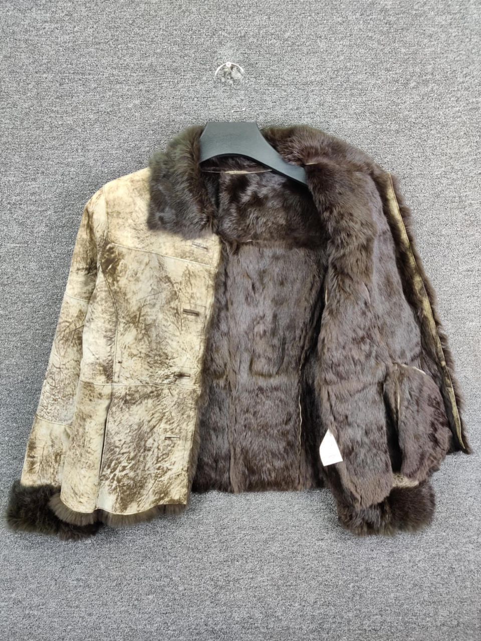 Leather Vintage Leather Rabbit Fur Shearling Jacket Nice Design Size US M / EU 48-50 / 2 - 7 Thumbnail