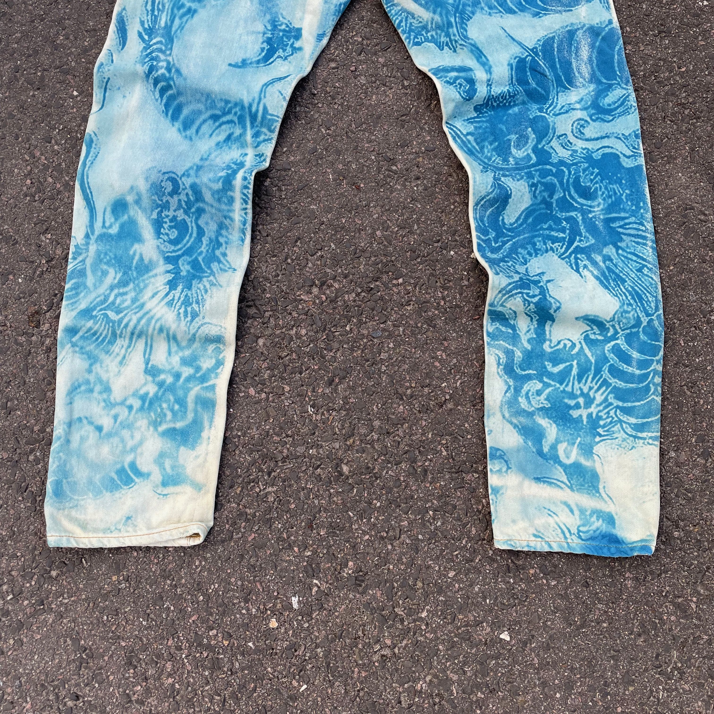 Carhartt Custom Carhartt 30x32 Blue Graphic Pants Y2K Grunge Art Size US 30 / EU 46 - 4 Thumbnail