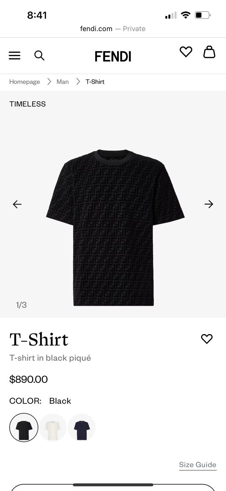 Fendi Fendi Oversized Mens Monogram Tshirt Size US M / EU 48-50 / 2 - 1 Thumbnail