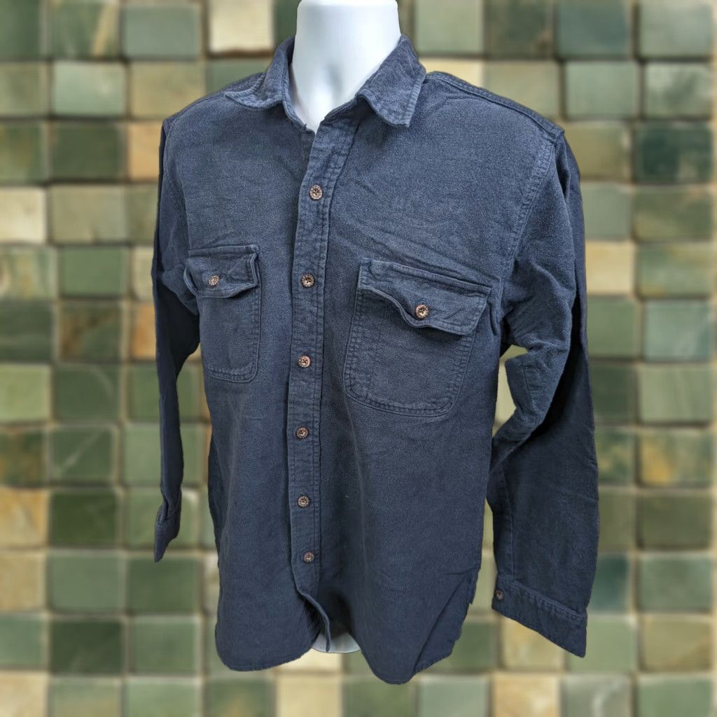 Vintage VINTAGE Moose Creek Blue Chamois Flannel Shirt Heavy Cotton Men MT Medium Tall L T3F Size US M / EU 48-50 / 2 - 1 Thumbnail