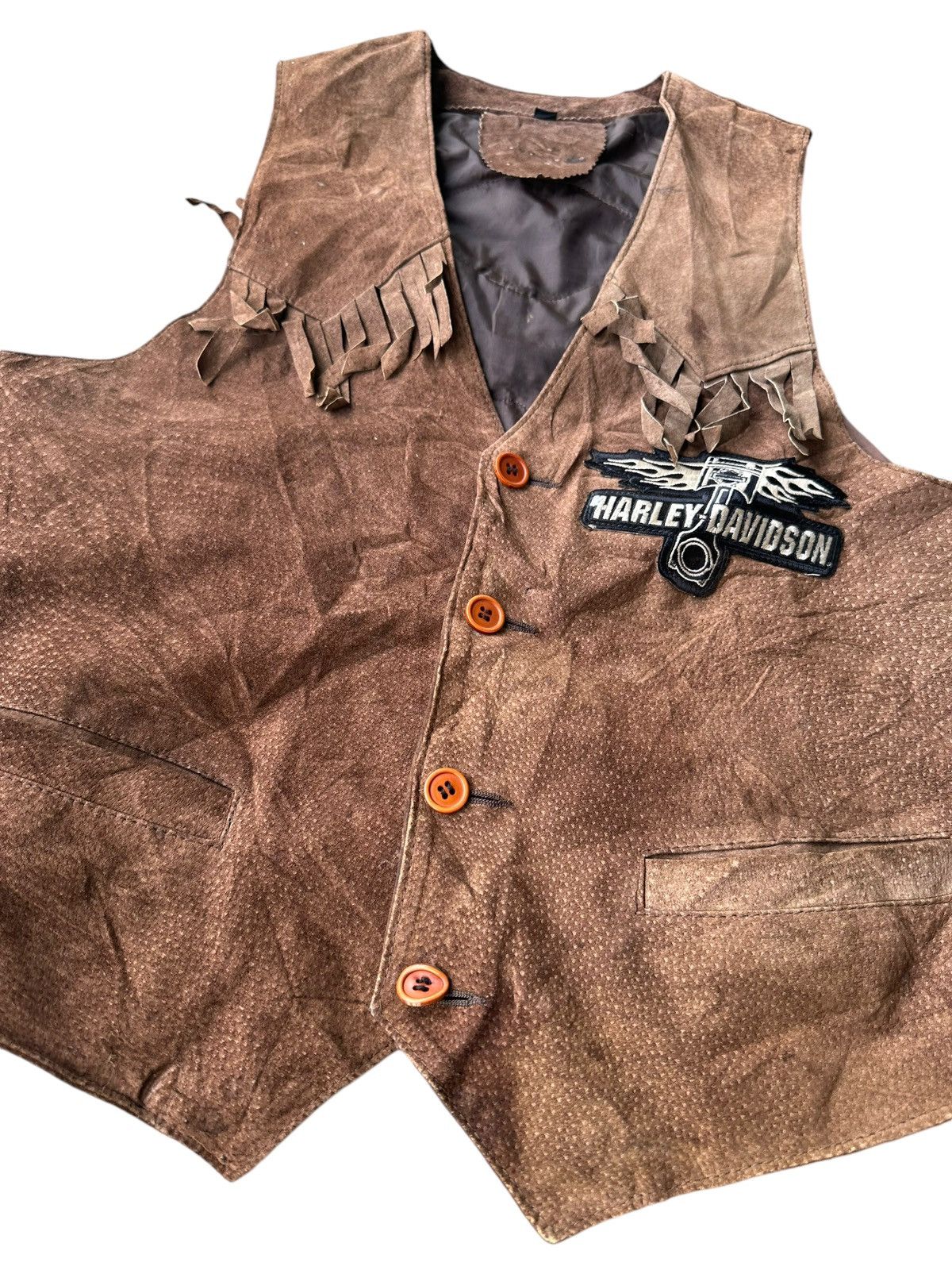Leather Harley davidson pig skin vest Size US S / EU 44-46 / 1 - 4 Thumbnail