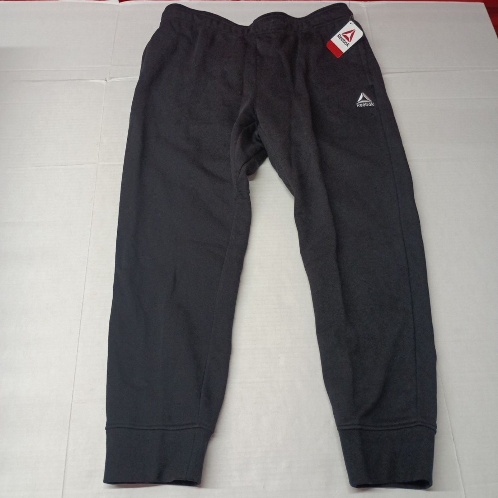 Reebok Reebok Fleece Sweatpants Men's XL Black Zip Pockets Slim Fit Size US 38 / EU 54 - 1 Thumbnail