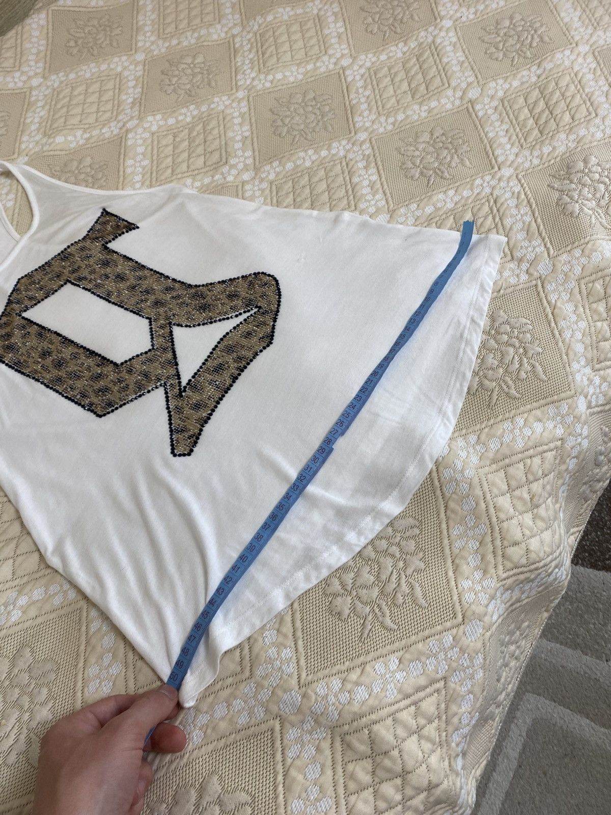 John Galliano × Vintage 🔥 VINTAGE GALLIANO 2000s RHINESTONES TANK TOP Y2K Hlamour Size XS / US 0-2 / IT 36-38 - 11 Thumbnail