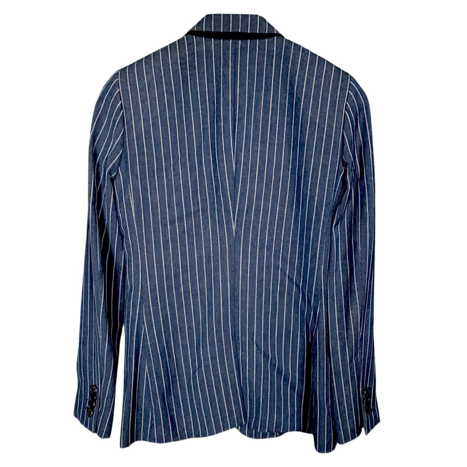 J.Crew J.Crew Ludlow Blazer Womens 2 Blue Striped Italian Wool Size XS / US 0-2 / IT 36-38 - 3 Thumbnail