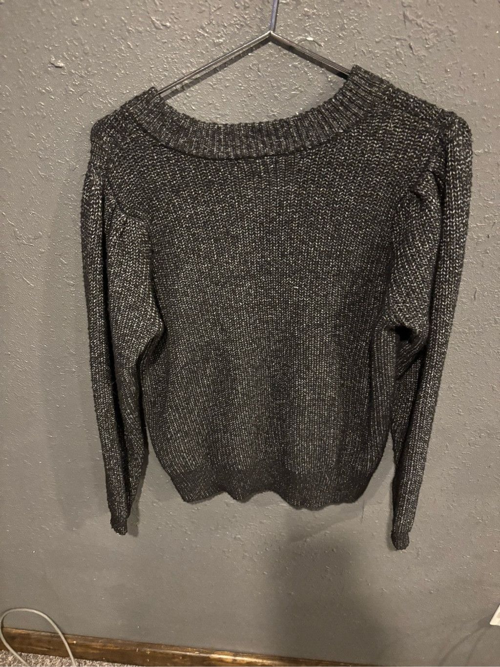 Maurices Charcoal Metallic Crewneck Sweater in Gray, Women's (Size Xl) — image 5 of 5
