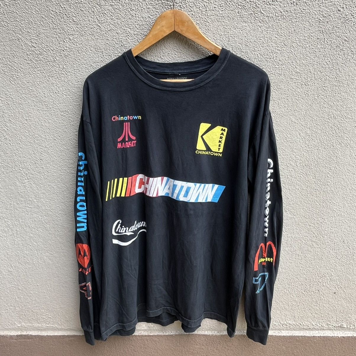 Other CHINATOWN MARKET nascar longsleeves tee Size US L / EU 52-54 / 3 - 1 Thumbnail