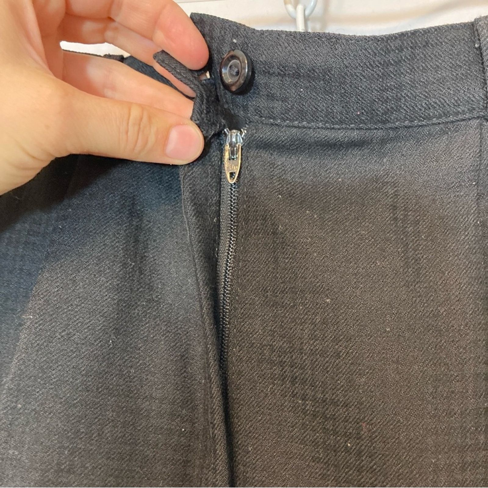 Other Vintage 80s Bassonova Wool Black Plaid High Rise Pants Size 28" / US 6 / IT 42 - 3 Thumbnail