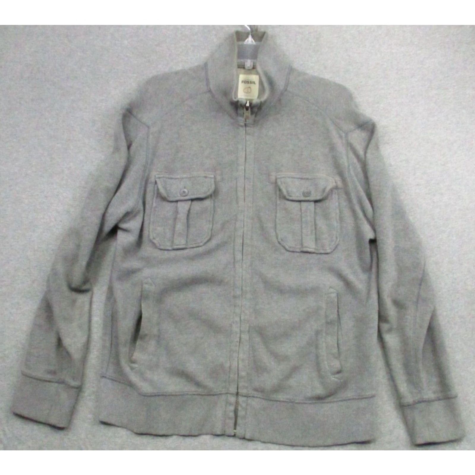 Fossil Fossil Jacket Men's Gray Large Full Zip Jacket Casual Fossil Gray Large Full Zip Mens Jacket Size US L / EU 52-54 / 3 - 2 Thumbnail