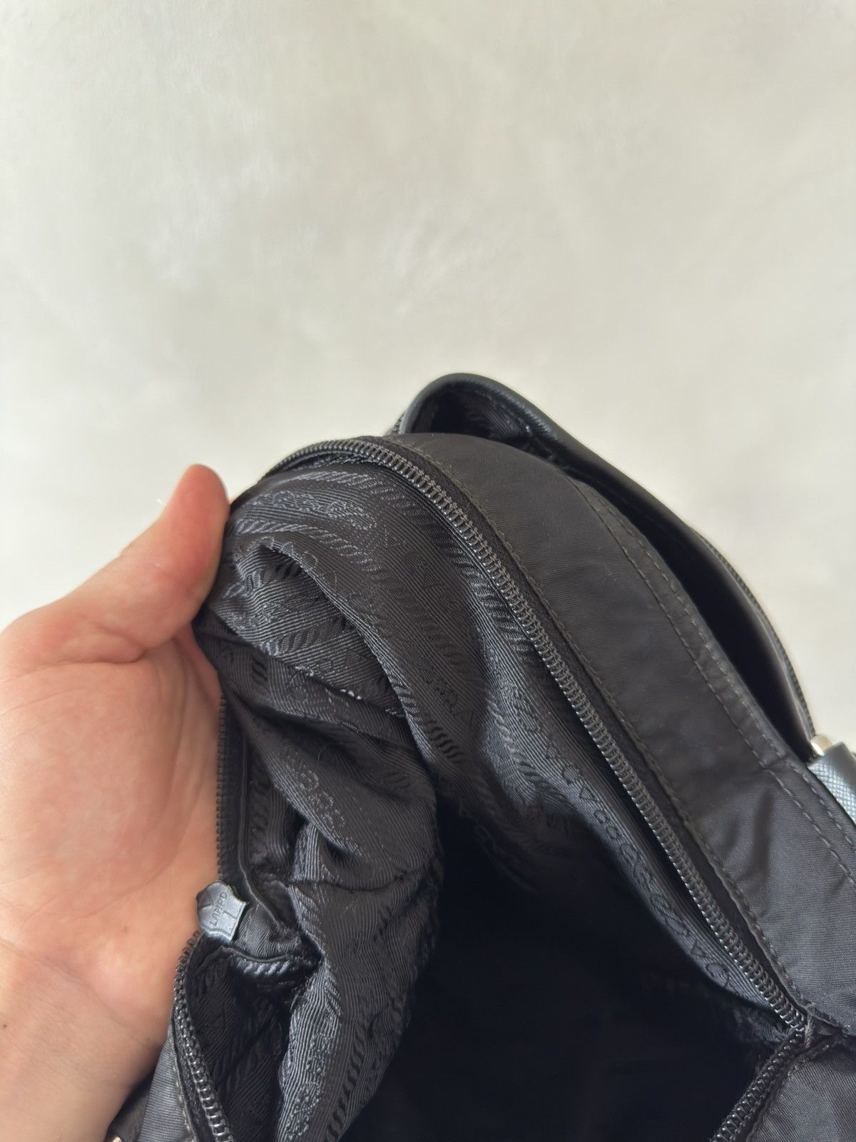 Prada Prada Nylon Black Messenger Crossbody Bag Size ONE SIZE - 14 Thumbnail