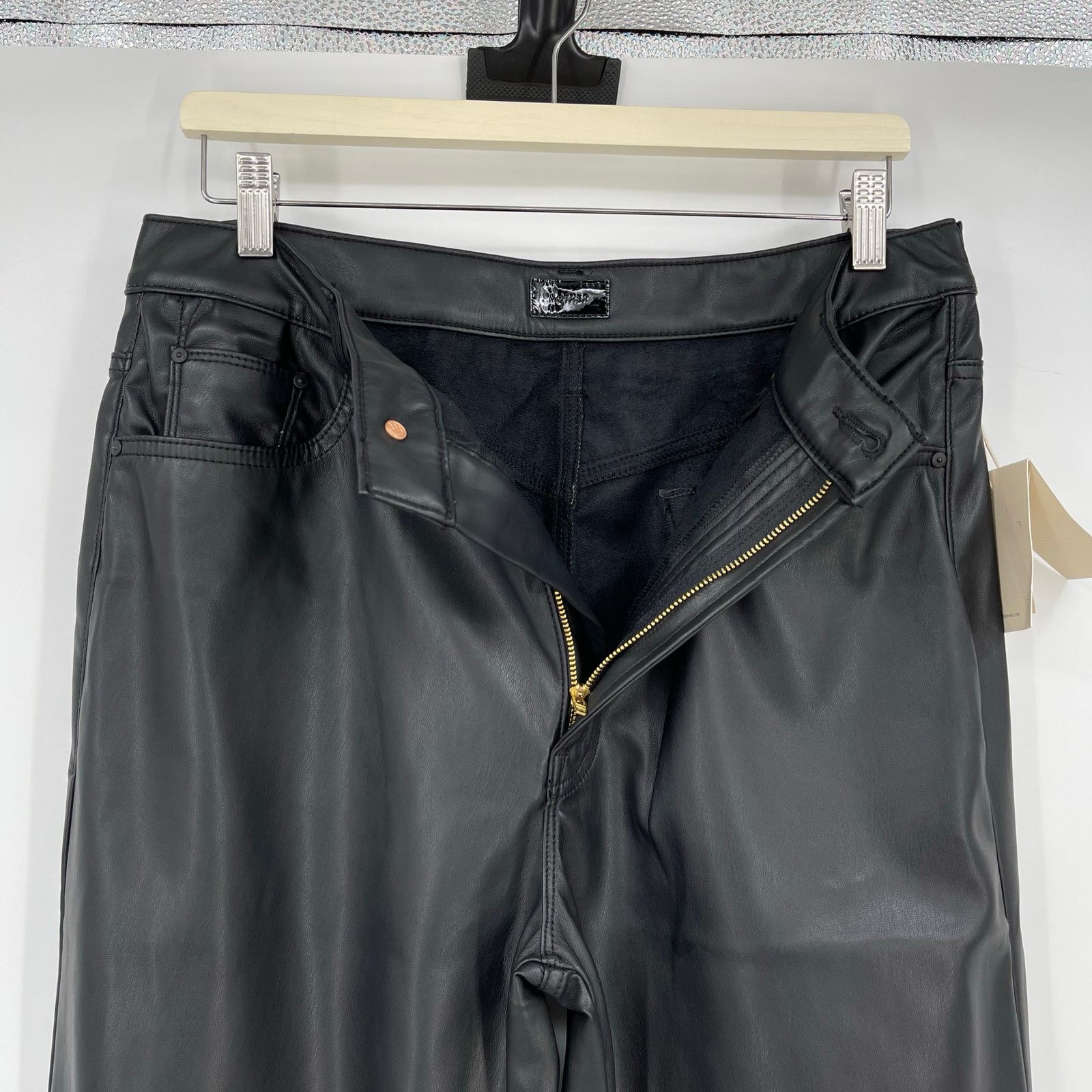 MOTHER MOTHER | NWT The Rambler Zip Ankle Black 33 Plus Size Size 33" - 8 Thumbnail