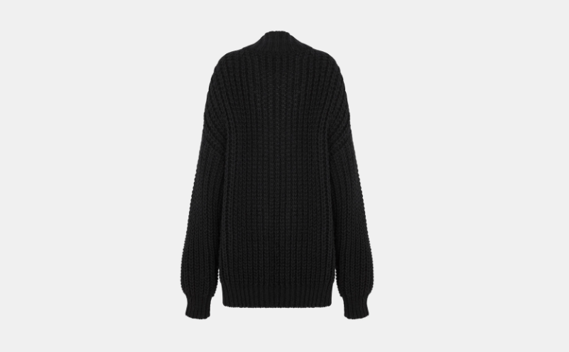 Dior o1w1db10925 444S26 Oversized Sweater in Black Size XL / US 12-14 / IT 48-50 - 2 Thumbnail