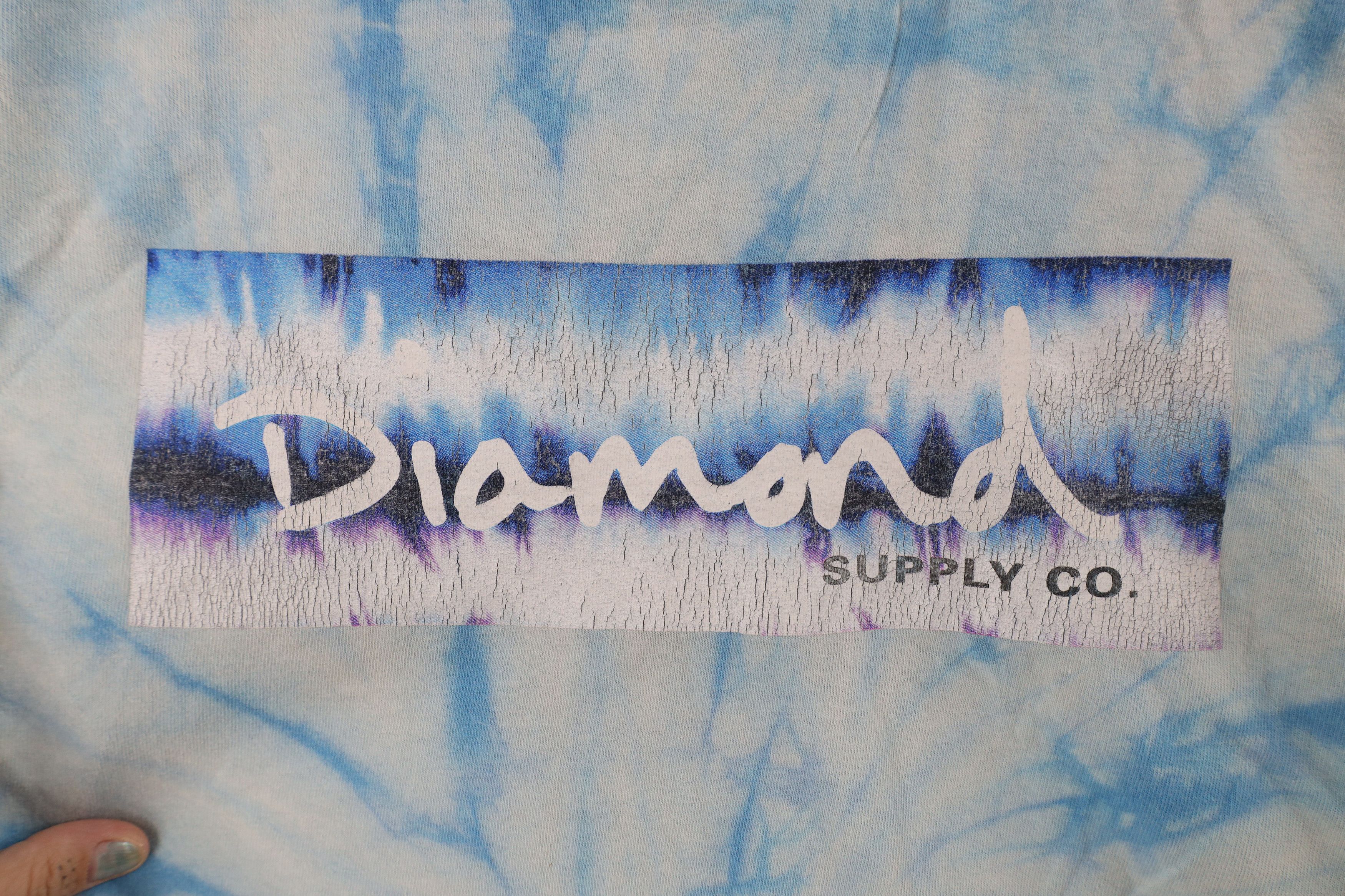 Vintage Vintage Diamond Supply Co Spell Out Acid Wash T-Shirt Size US M / EU 48-50 / 2 - 4 Thumbnail