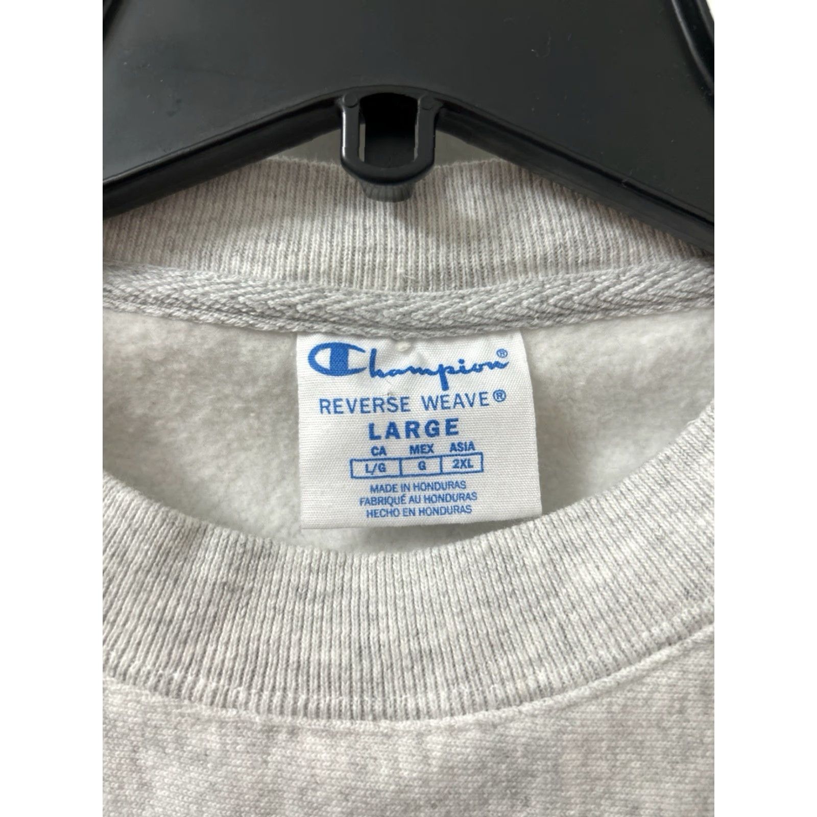 Champion VINTAGE Champion Reverse Weave Sweatshirt Crewneck L Mens Gray Logo Graphic Print Pullover L/S Size US L / EU 52-54 / 3 - 4 Thumbnail