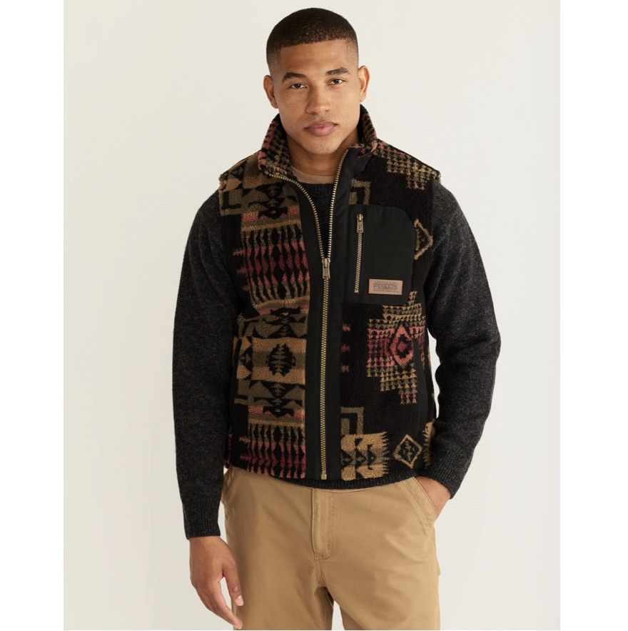 Pendleton Pendleton Ridgeline Berber Fleece Vest Mens Black XL NWT Size US XL / EU 56 / 4 - 2 Thumbnail