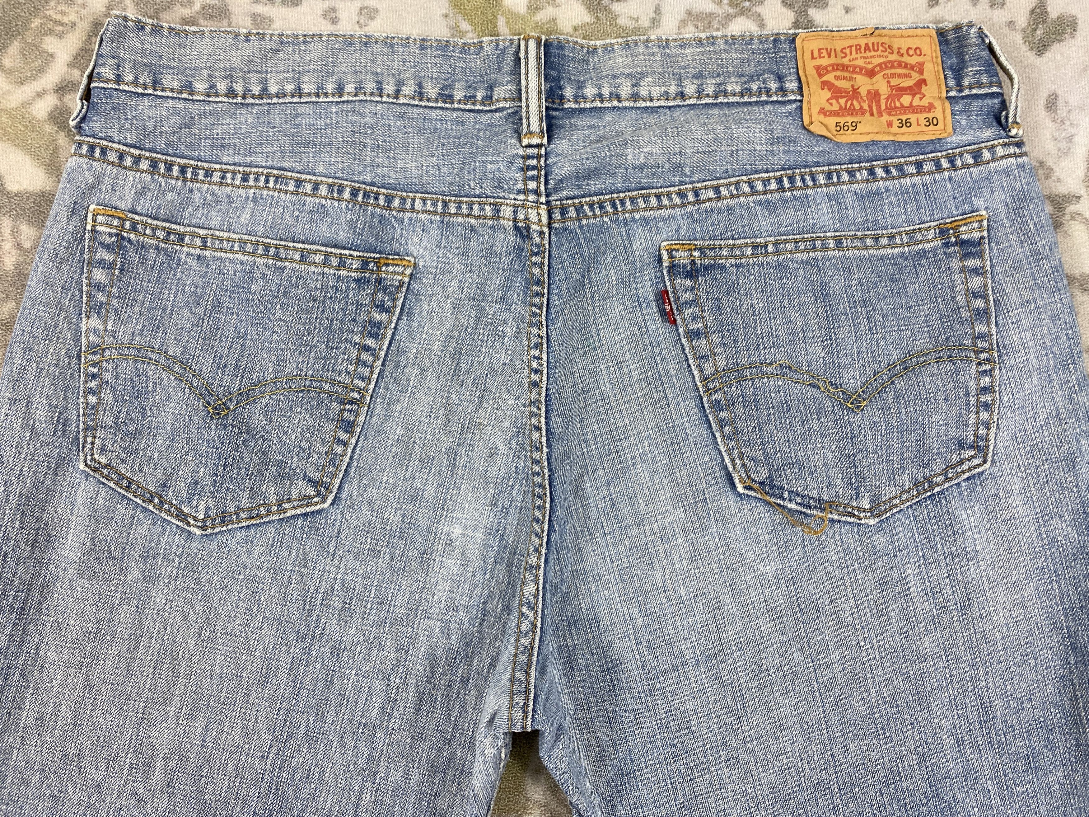 Levi's Vintage Levi's 569 Pale Blue Denim 38 x 28.5 -JN553 Size US 38 / EU 54 - 4 Thumbnail