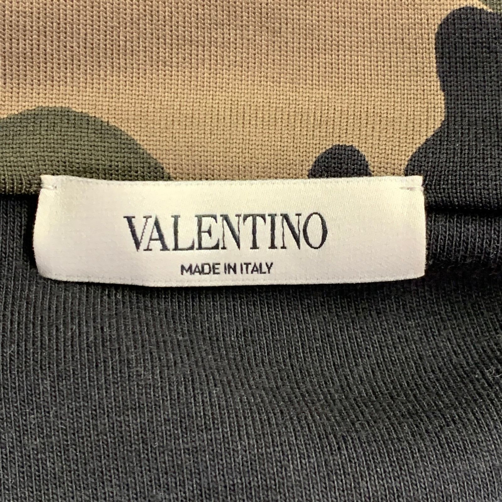 Valentino Size L Black Green Camo Polyamide Cotton Zip Up Sweatshirt Size US L / EU 52-54 / 3 - 6 Thumbnail