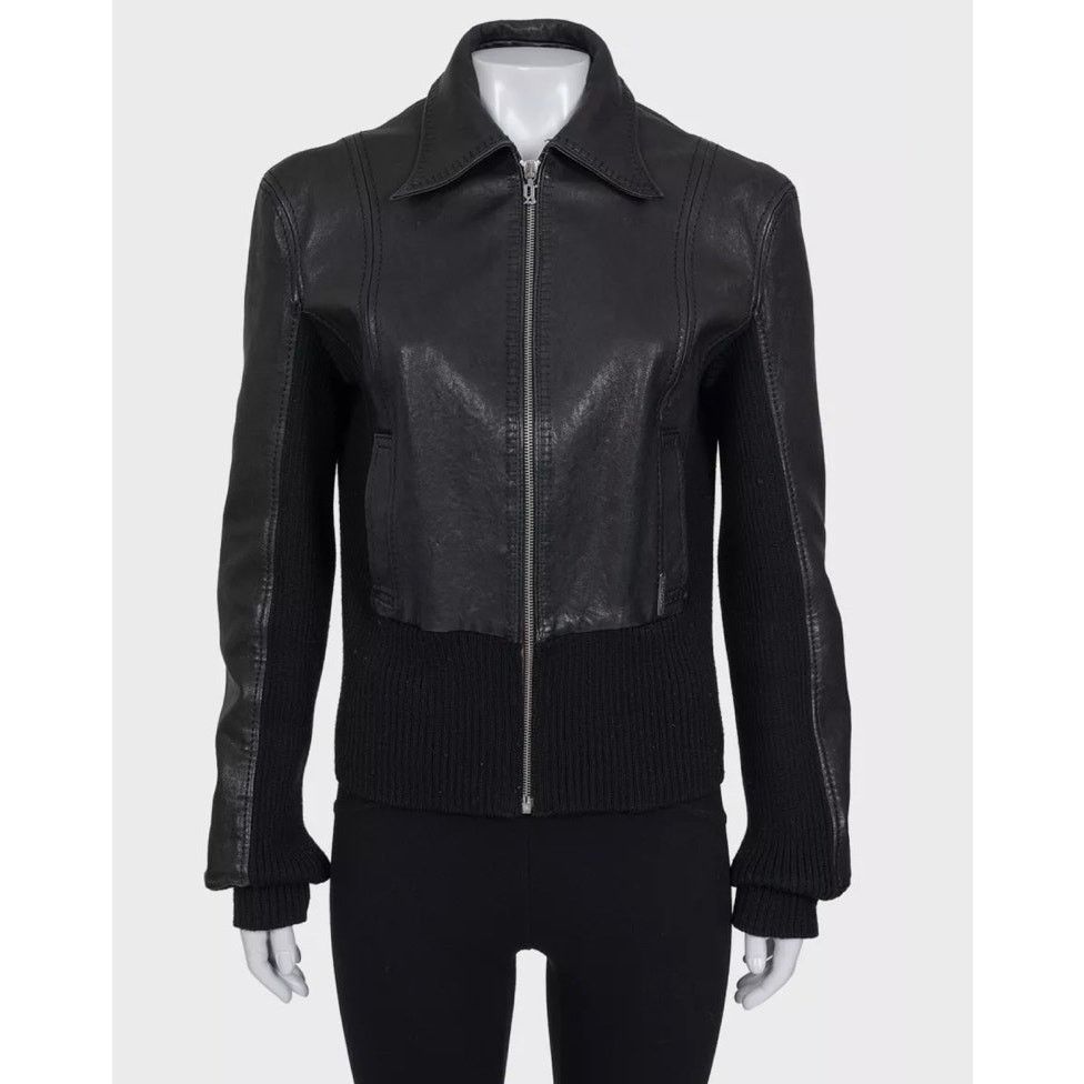 John Galliano John Galliano Black Embroidered Leather Jacket EU34/XS Size XS / US 0-2 / IT 36-38 - 1 Thumbnail