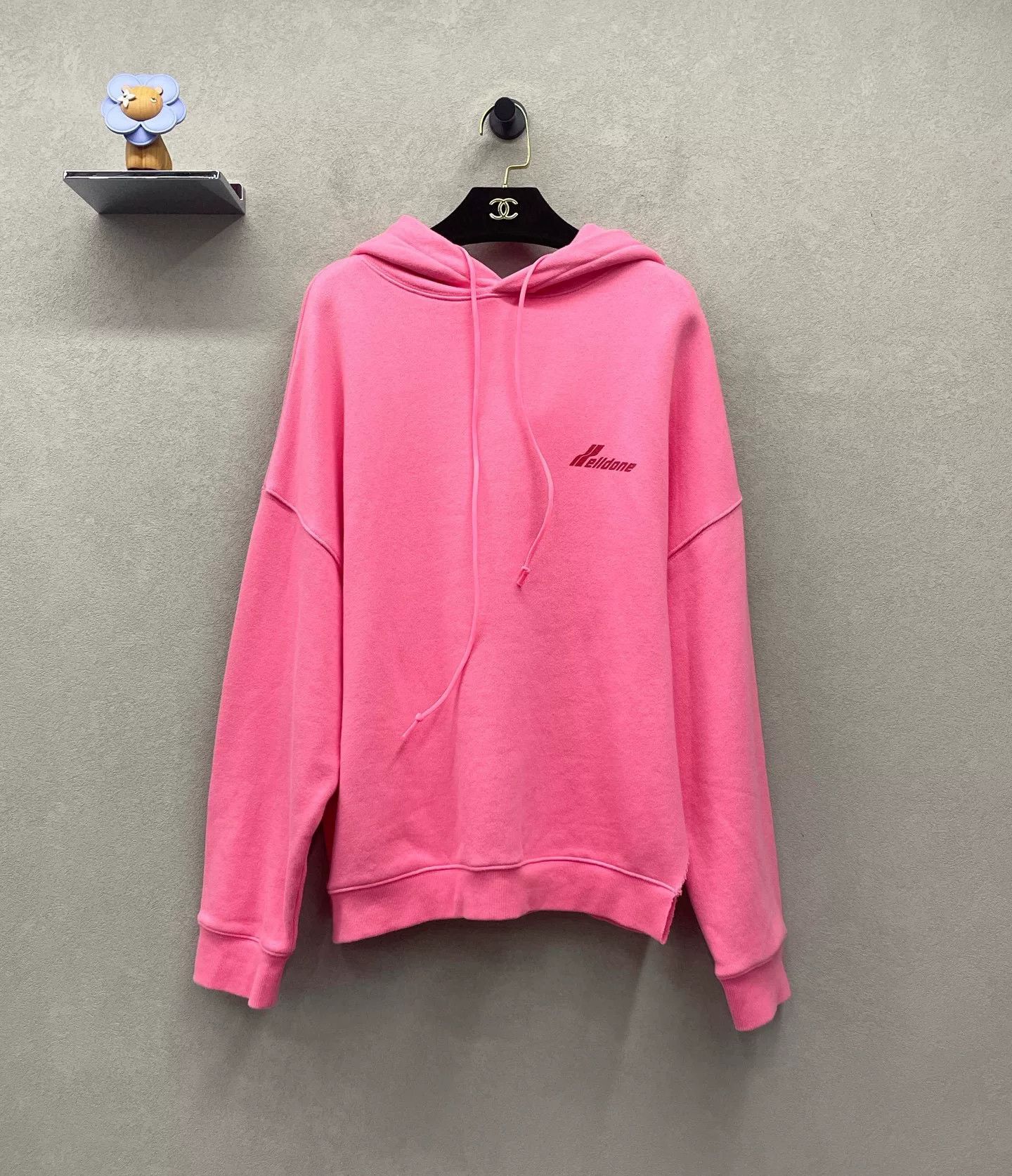 WE11DONE Welldone Pink Hoodie Size S / US 4 / IT 40 - 1 Thumbnail