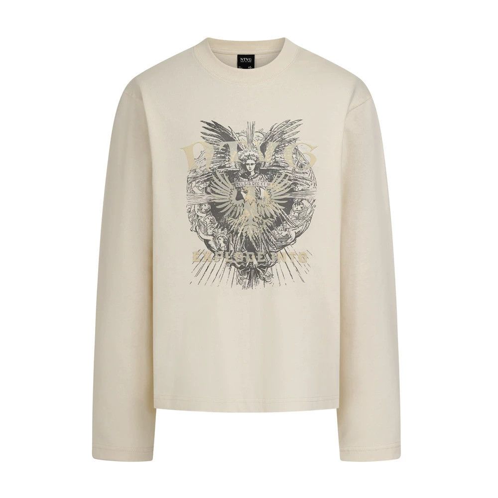 Vintage Loose casual creative totem print long-sleeved T-shirt Size US M / EU 48-50 / 2 - 1 Thumbnail