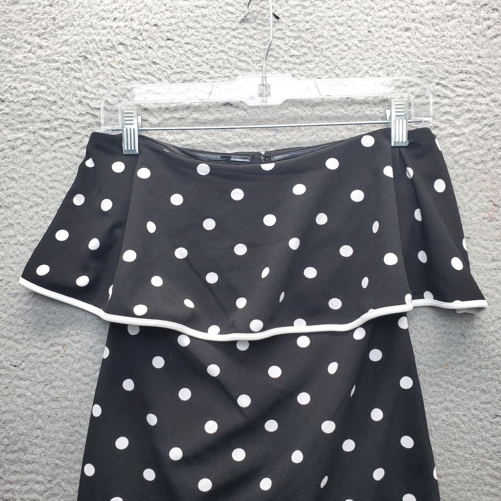 Bebe bebe Strapless Dress Women S Multicolor Polka Dot Lined Off The Shoulder Back Zip Womens Size S Size S / US 4 / IT 40 - 7 Thumbnail