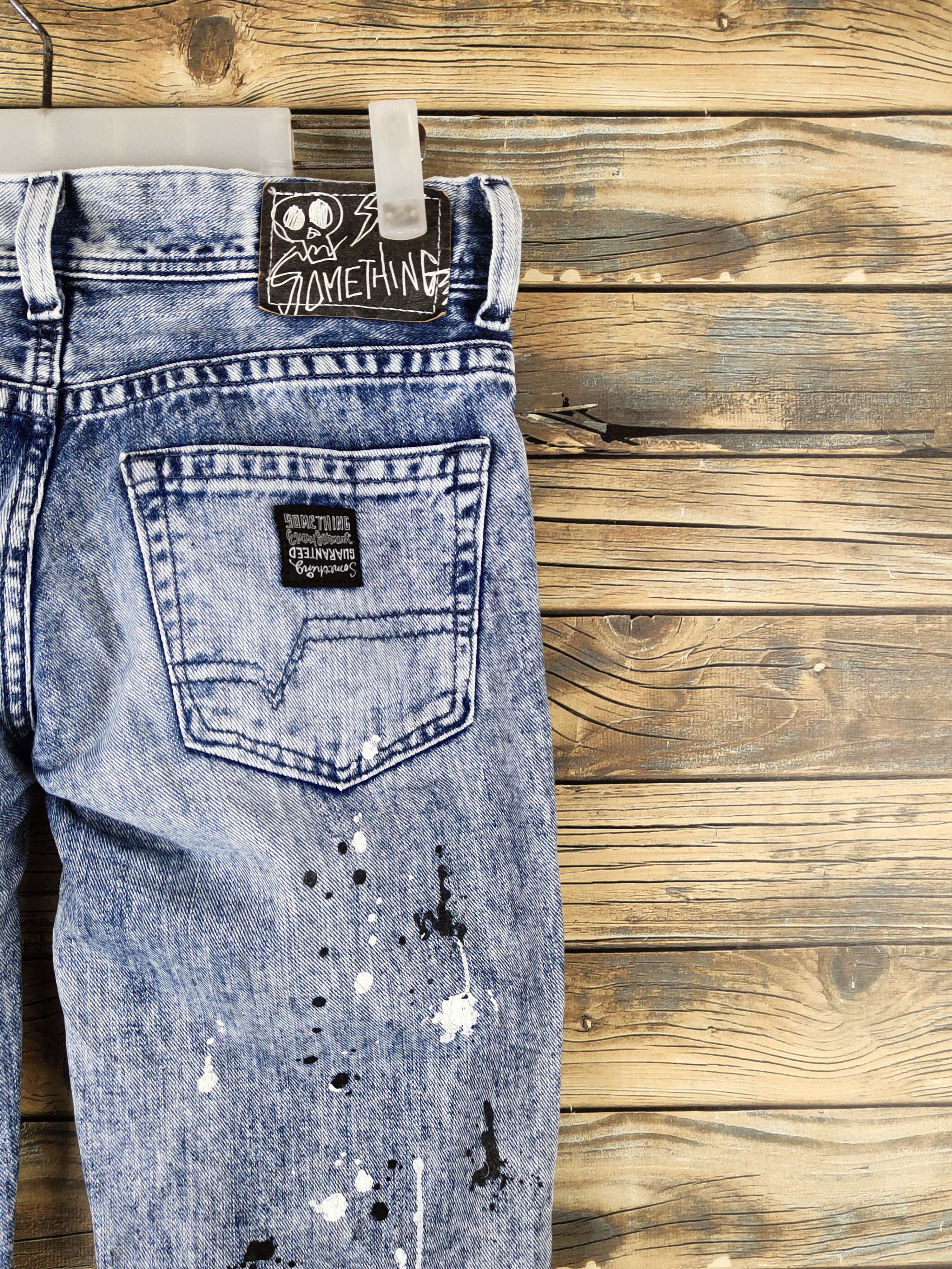 Edwin DL Something-Edwin Blue Distressed Ripped Jeans #46-105 Size 29" - 11 Thumbnail