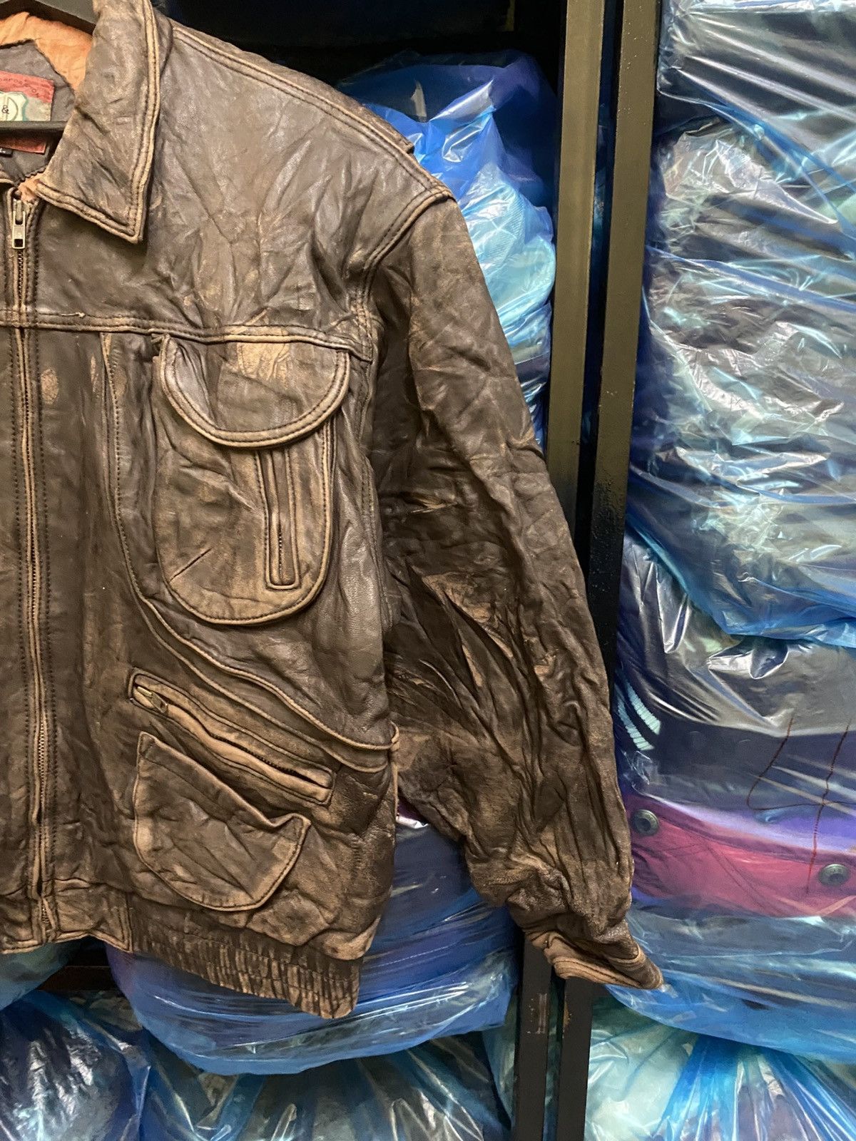 Other Vintage J.C. Corporation Multi-Pocket Leather Bomber Jacket Size US M / EU 48-50 / 2 - 4 Thumbnail