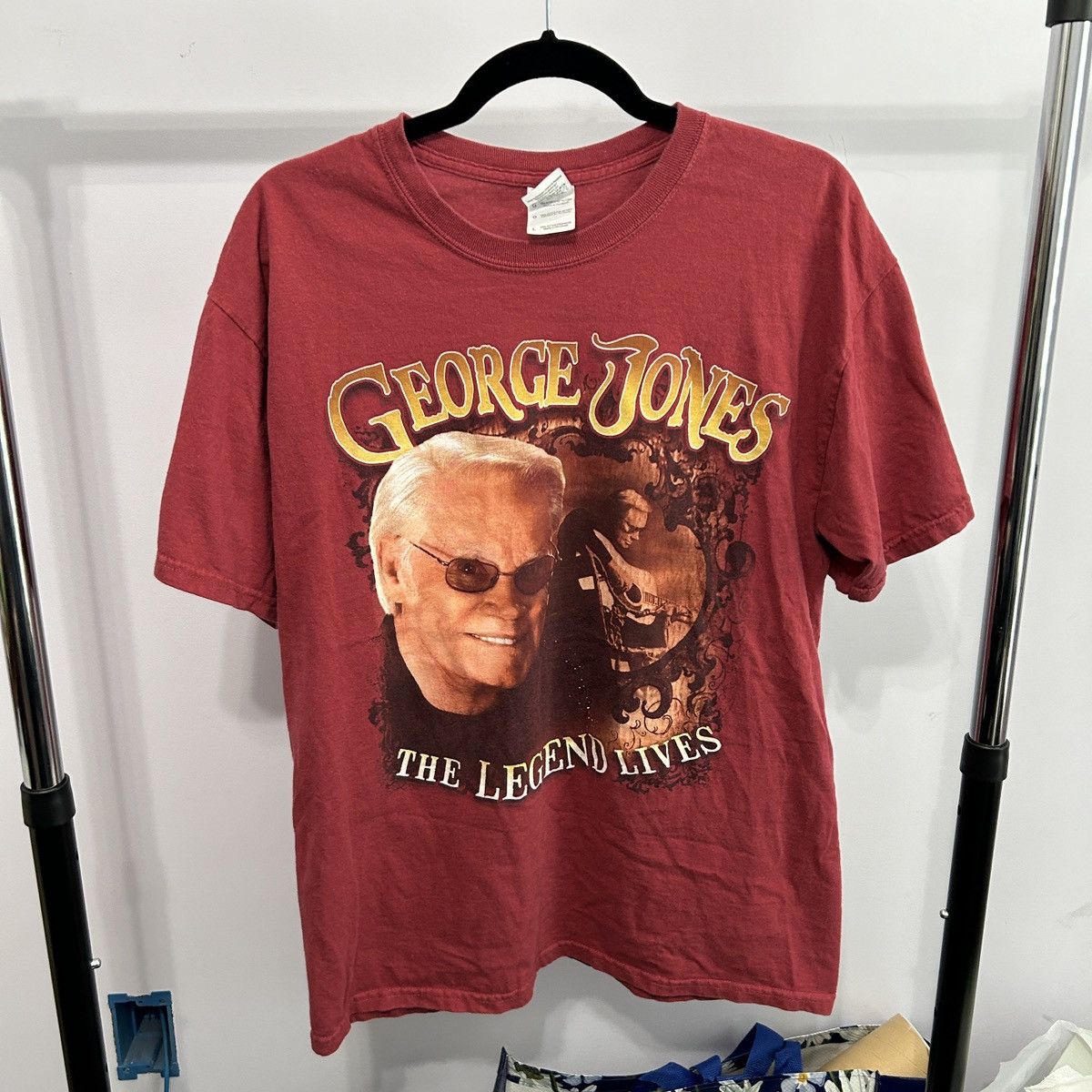 Gildan Gildan George Jones Red Large Graphic Tee Sz Large - "Dannie Size US L / EU 52-54 / 3 - 2 Thumbnail