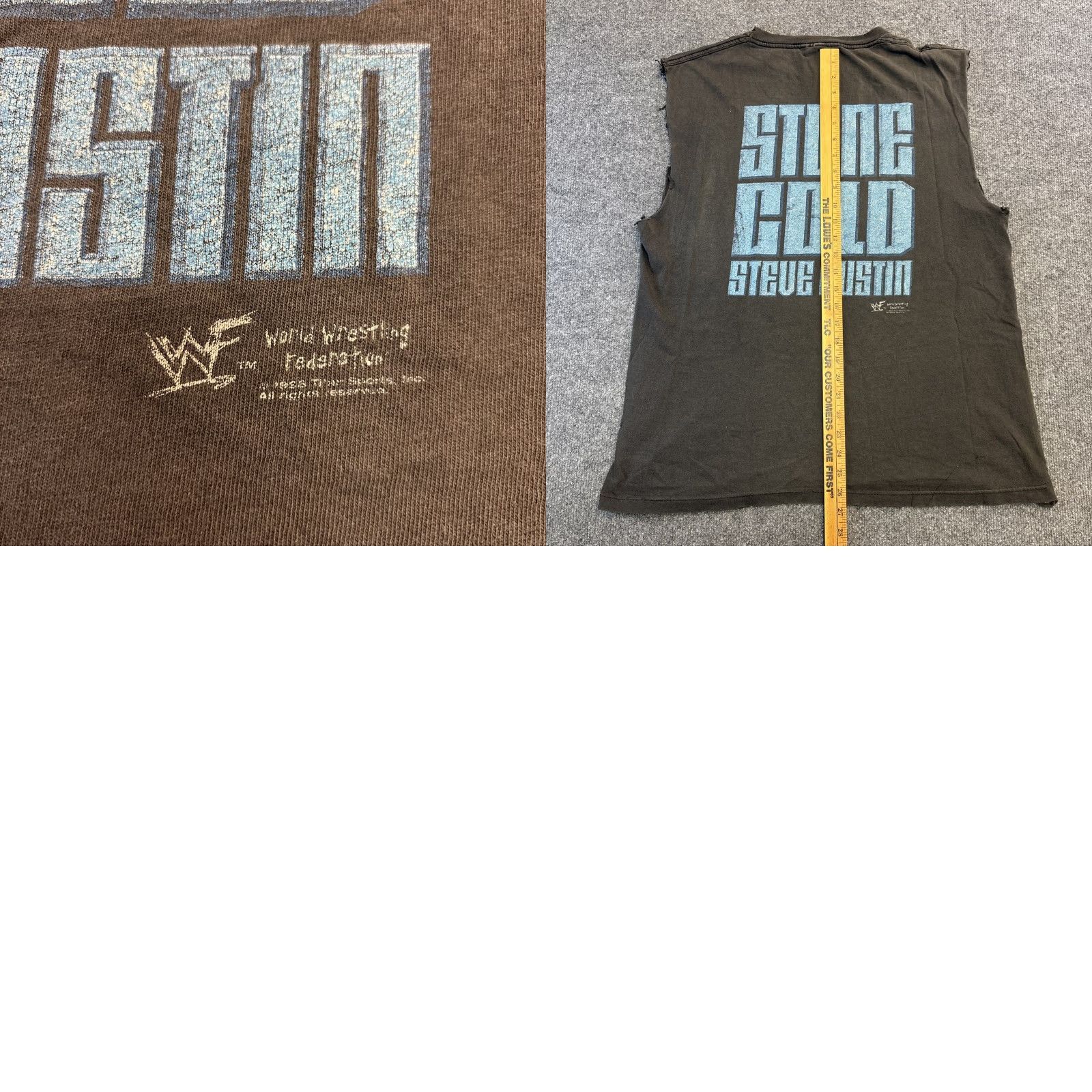 Vintage VINTAGE Titan Stone Cold Steve Austin T Shirt Men XL Black Sleeveless 90s Sports Mens Size US XL / EU 56 / 4 - 9 Thumbnail