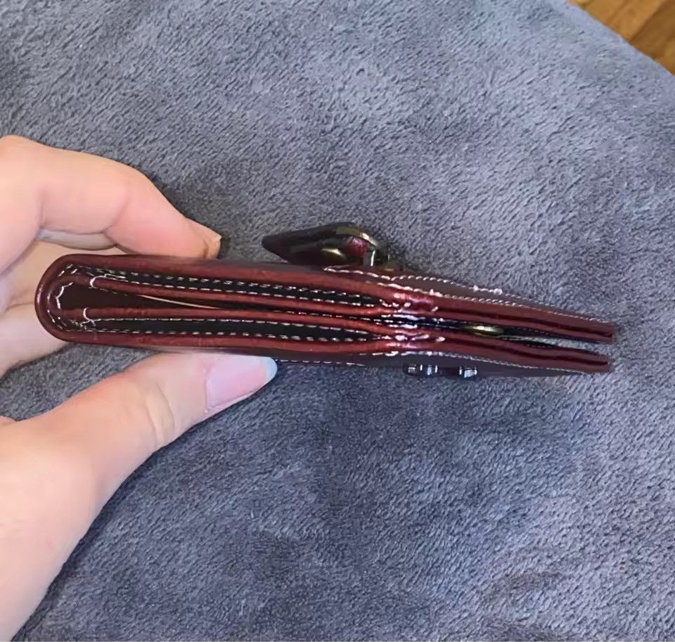 Japanese Brand Mitsuoka x Eno Y2K Leather Cross Wallet (burgundy) Size ONE SIZE - 3 Thumbnail