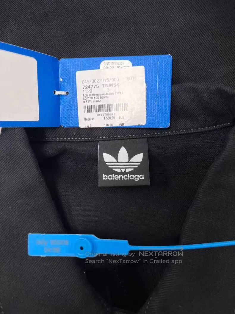 Balenciaga Balenciaga Logo Printed Striped Long Sleeve Denim Jacket Size US S / EU 44-46 / 1 - 9 Thumbnail