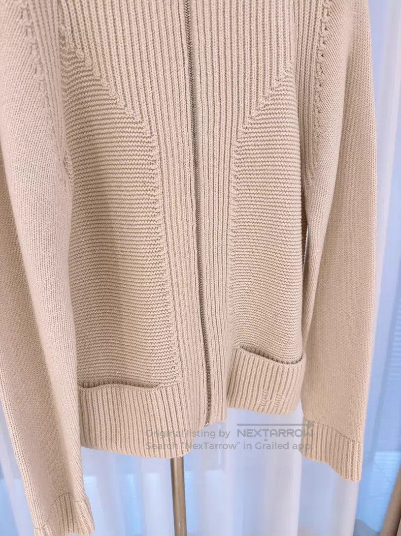 Hermes Hermes Light Beige Wool + Cashmere Knit Cardigan Size XS / US 0-2 / IT 36-38 - 3 Thumbnail