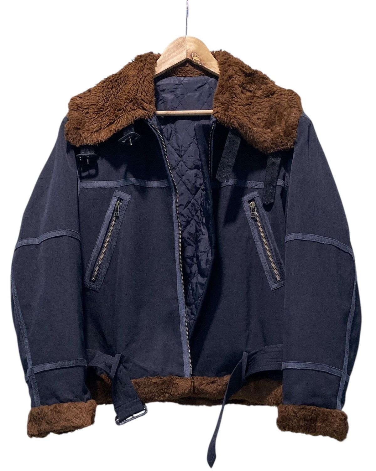 Jean Paul Gaultier Rare Jean Paul Gaultier Femme Faux Fur Aviator Flight Jacket Size L / US 10 / IT 46 - 1 Thumbnail