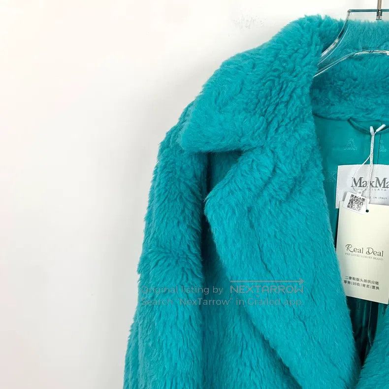 Max Mara Max Mara Blue Teddy Alpaca Hair Reversible Double-Breasted Size M / US 6-8 / IT 42-44 - 3 Thumbnail