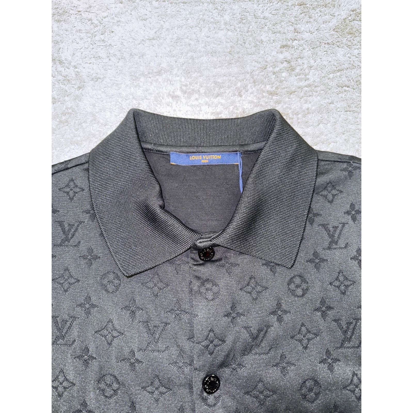 Louis Vuitton Louis Vuitton NBA Monogram Black Logo Buttoned Shirt Short Size US L / EU 52-54 / 3 - 11 Thumbnail