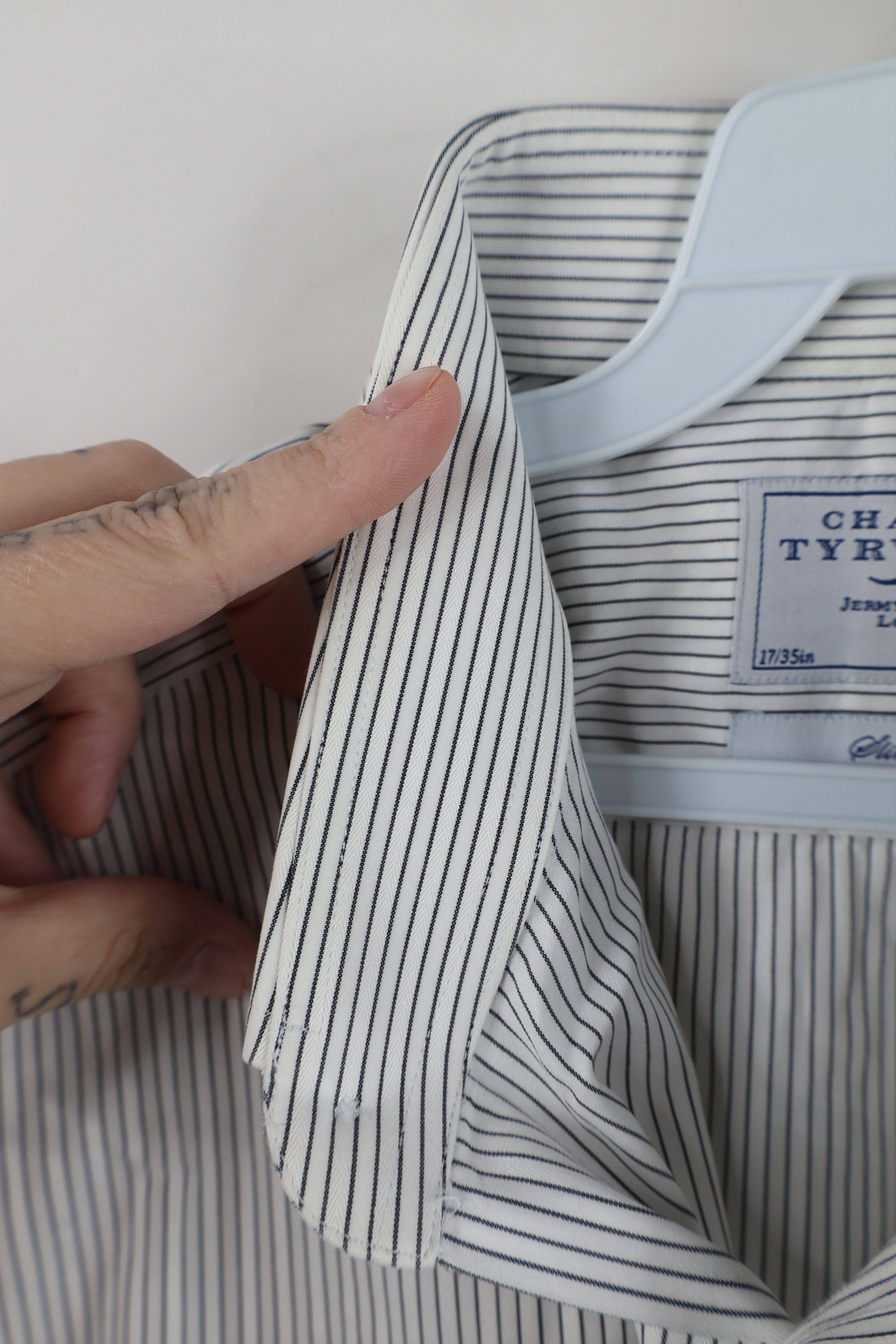 Charles Tyrwhitt Charles Tyrwhitt Fit Pinstriped Collared Button Shirt Cotton Size US M / EU 48-50 / 2 - 8 Thumbnail