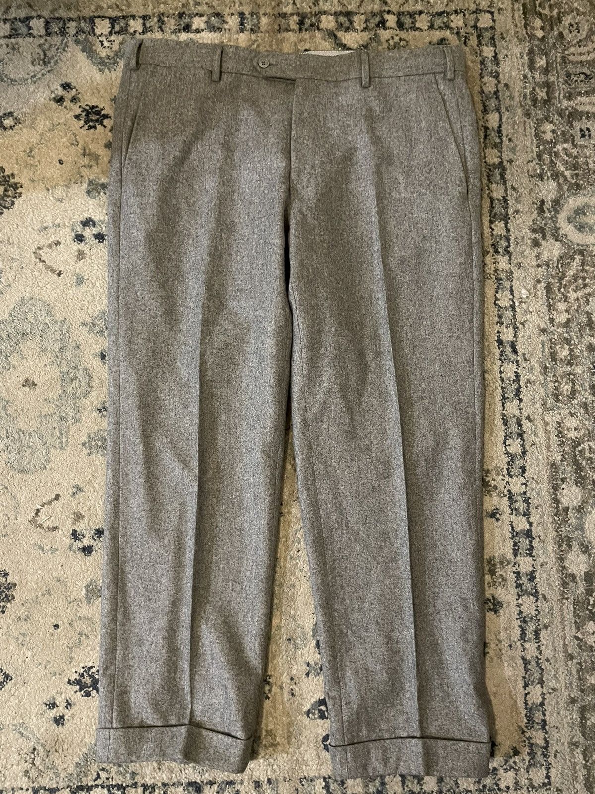 Luigi Bianchi Wool Flannel Flat Front Trouser Size US 36 / EU 52 - 5 Thumbnail