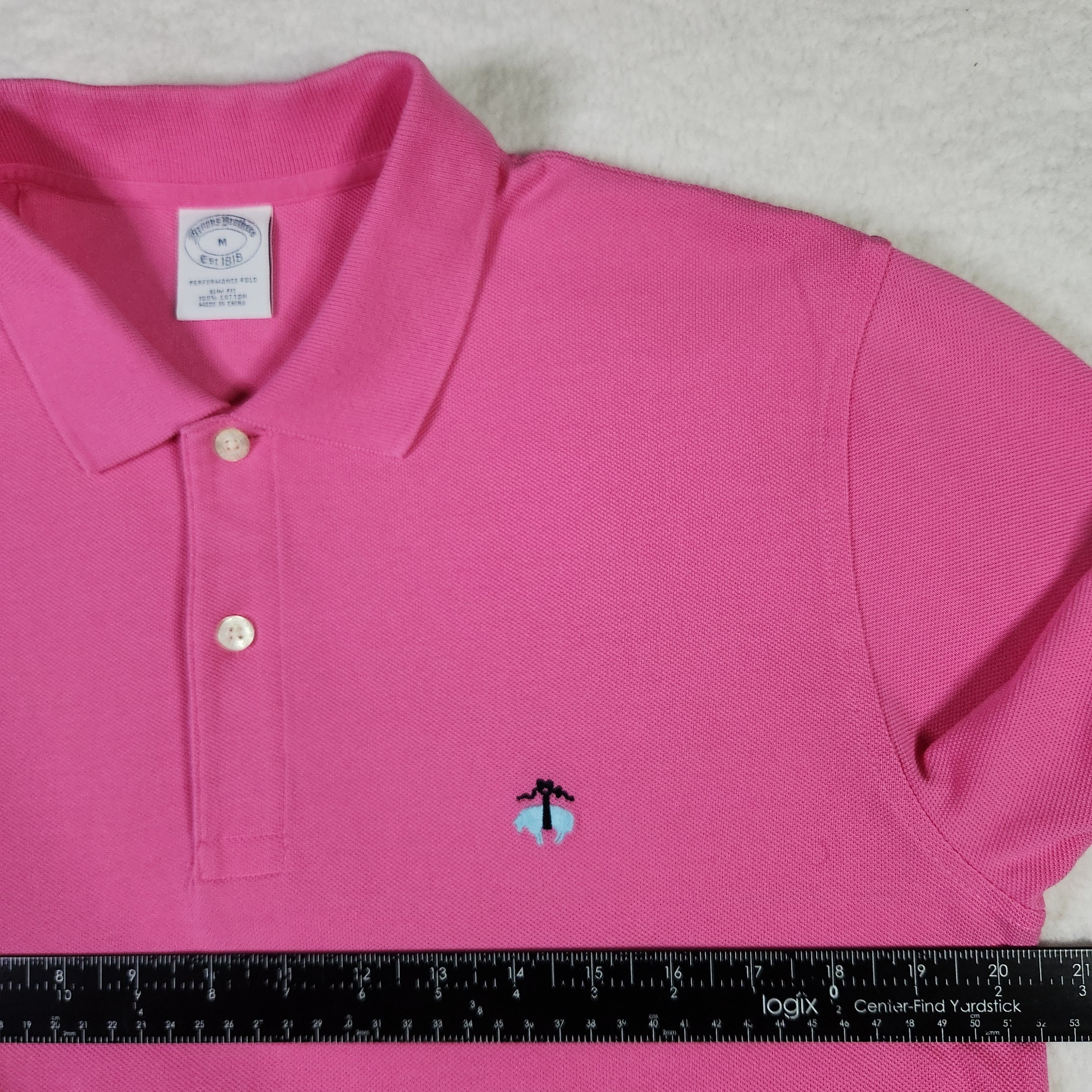 Brooks Brothers Brooks Brothers Polo Shirt Medium Pink Pique Embroidered Size US M / EU 48-50 / 2 - 9 Thumbnail