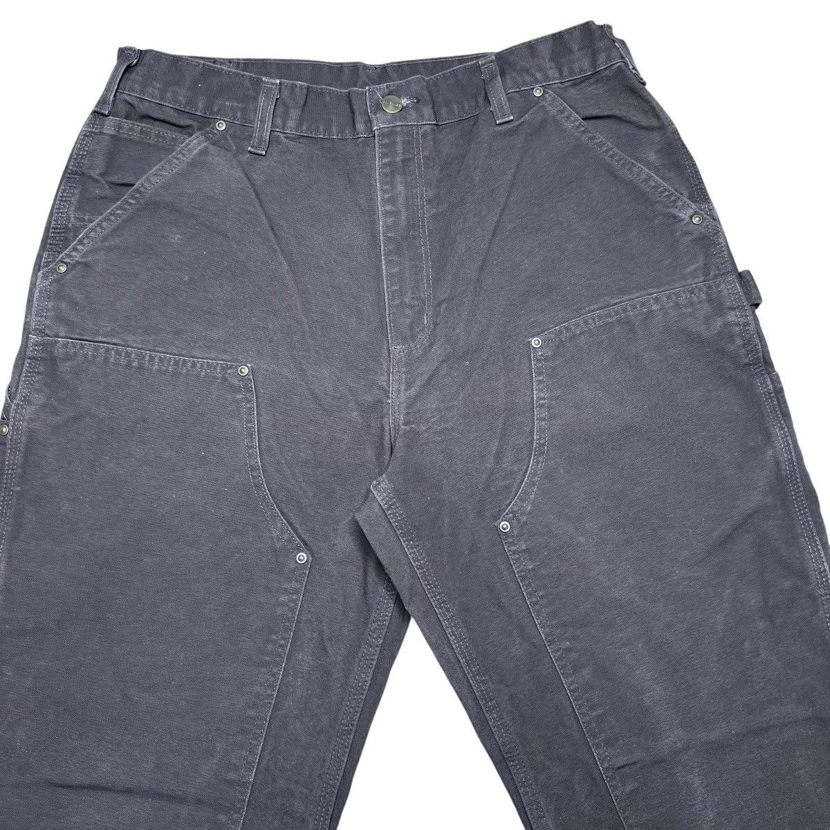 Carhartt × Vintage 2000s Carhartt Brown Double Knee Carpenter Dungaree Pants Size US 33 - 5 Thumbnail