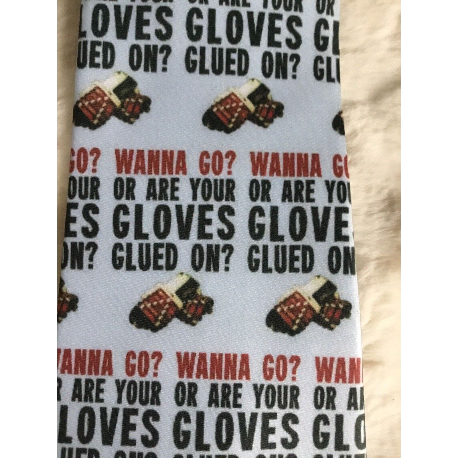 & Other Stories Tie Boxing Fighting MMA Wanna Go Or Are Your Gloves Glued On Size ONE SIZE - 4 Thumbnail