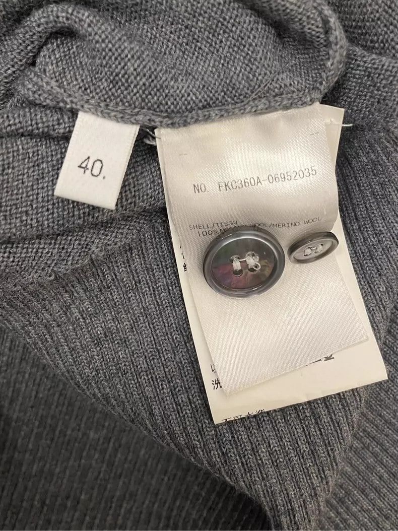 Thom Browne Thom Browne Gray dotted man wool knit open shirt Size S / US 4 / IT 40 - 6 Thumbnail