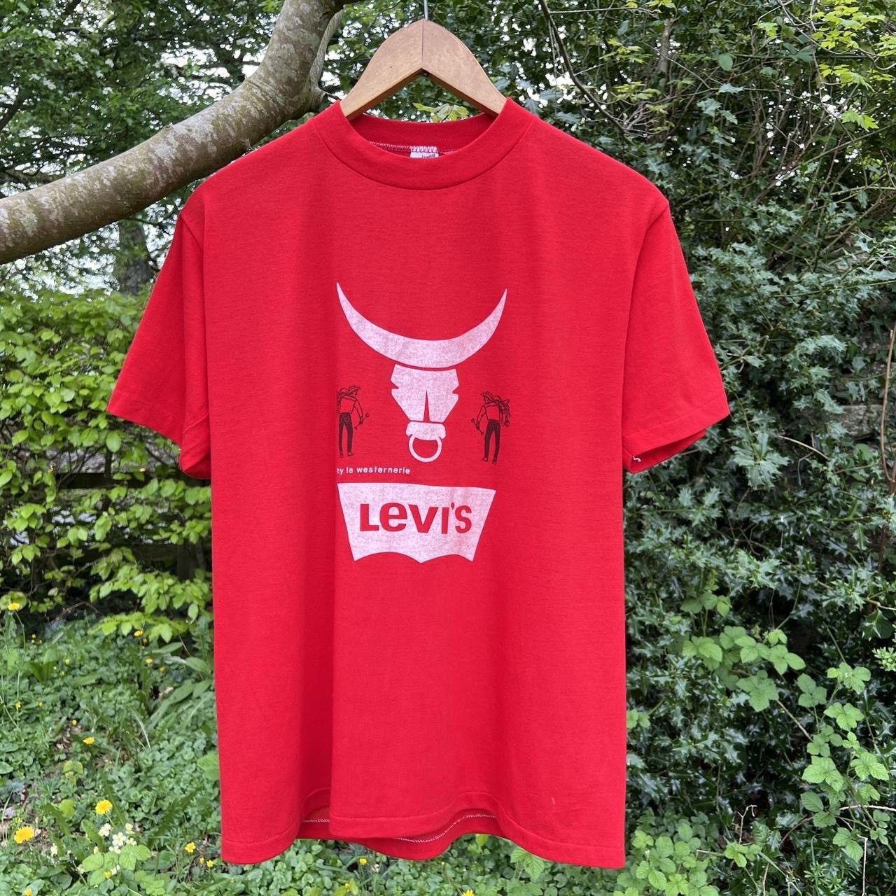 Levi's Vintage 80’s Levi’s Saddleman Graphic T-Shirt Size US M / EU 48-50 / 2 - 1 Thumbnail