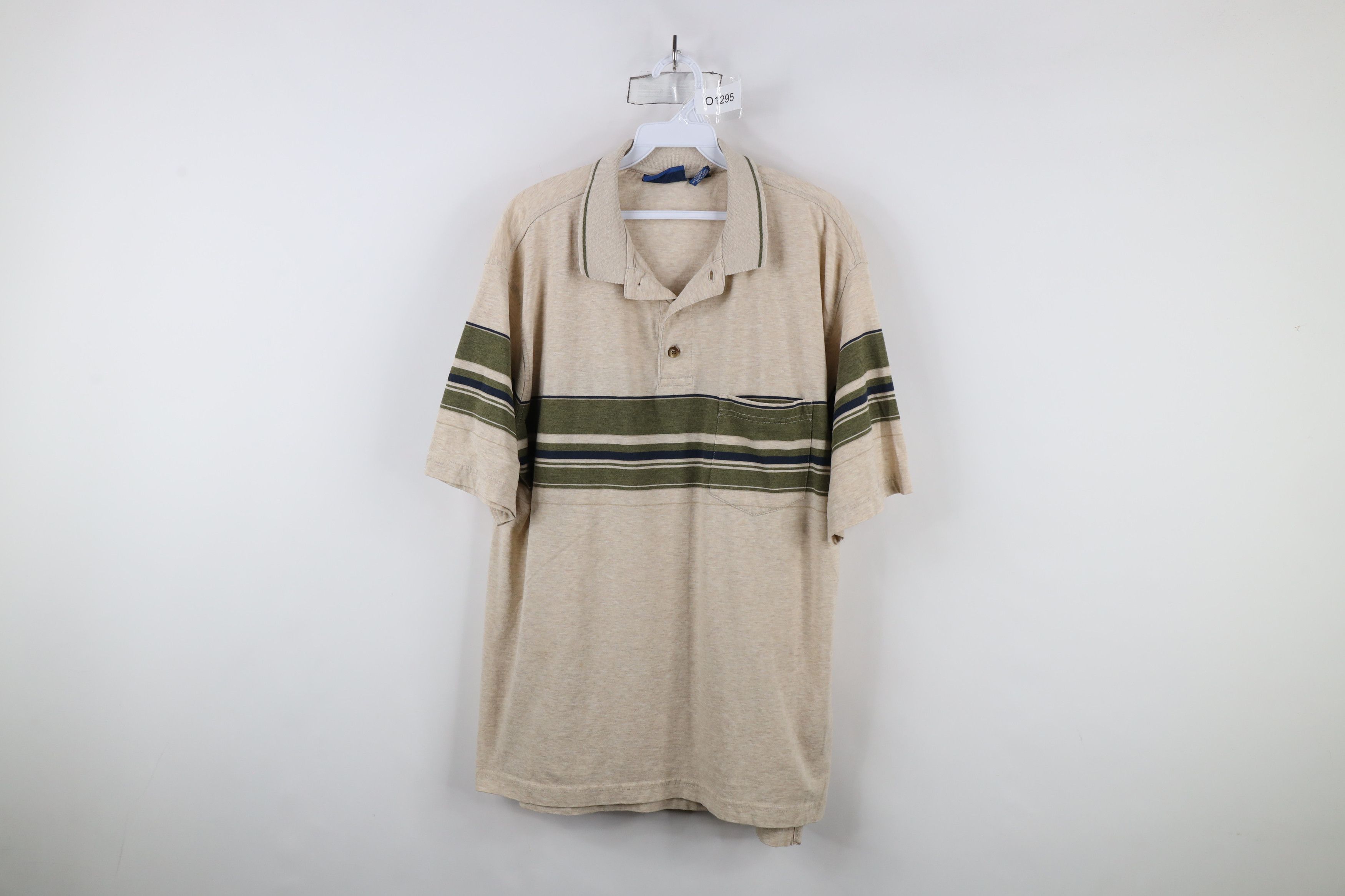 Vintage Vintage 90s Streetwear Striped Collared Golf Polo Shirt Size US L / EU 52-54 / 3 - 1 Thumbnail