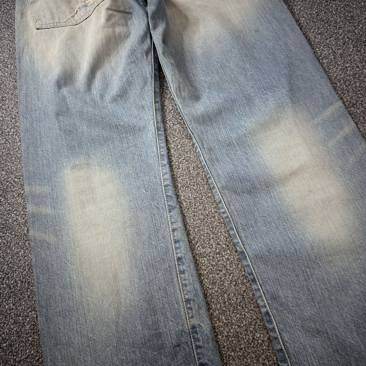 Engineered Garments × Levi's Vintage Y2K Levis 501 Wideleg Heavy Faded Washed Denim Jeans Size US 33 - 9 Thumbnail