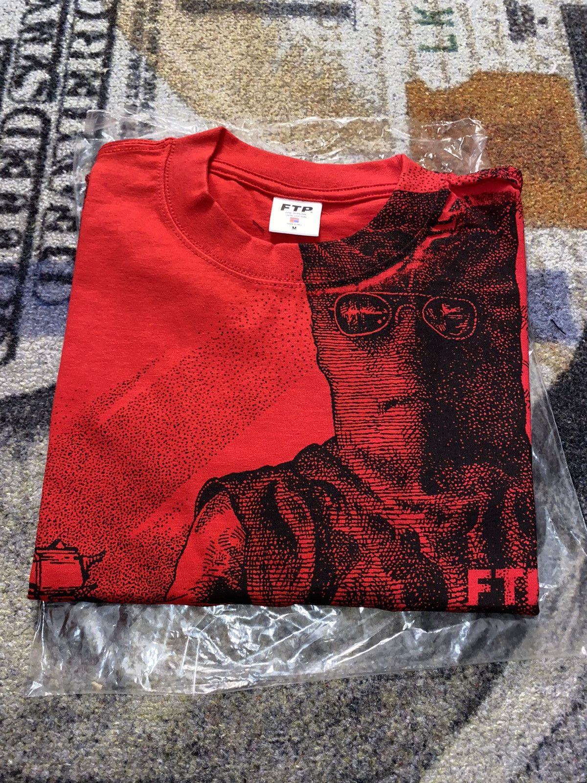 image of Fuck The Population Ftp Zodiac Tee in Red, Men's (Size Medium)